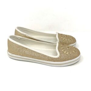 Jack Rogers Mila Gold Metallic Loafers Shoes 5.5